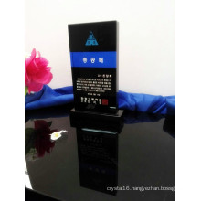 Popular New Design Award Souvenir Gift Black Crystal Trophy
